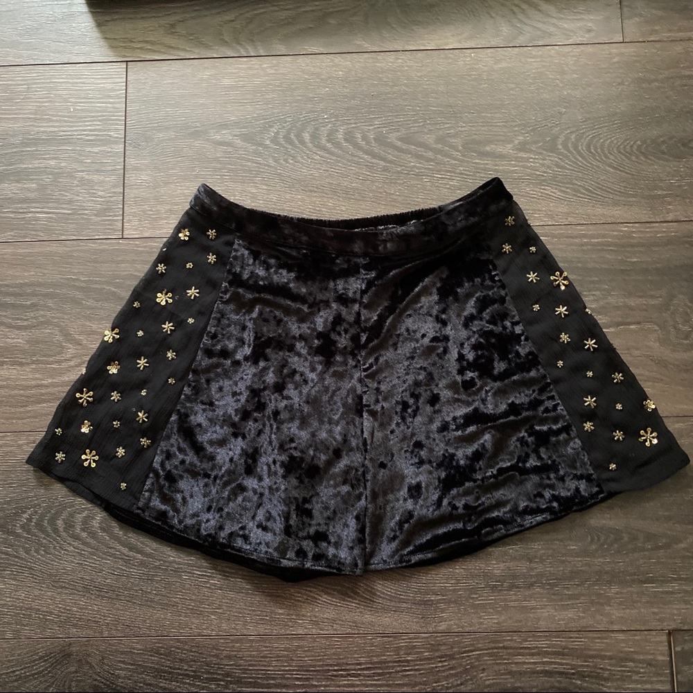 UO Out from Under Velvet Beaded Shorts
